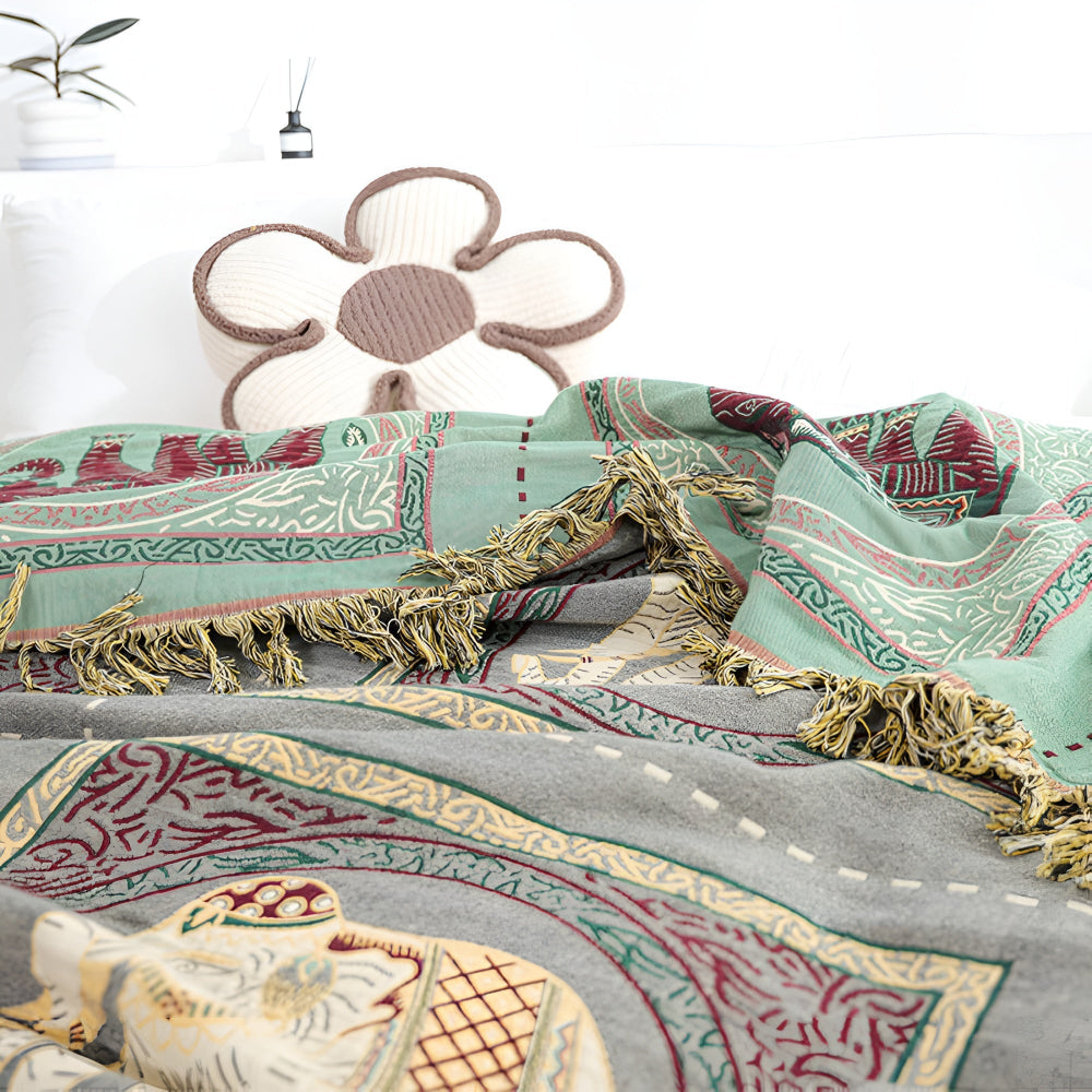 Bohemian Elefantenmuster Quastendecke