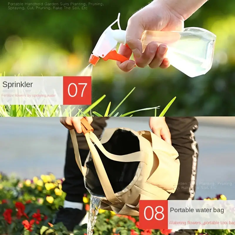 Gartengeräte-Set mit Tragetasche - 10-teiliges Set für effiziente Gartenpflege