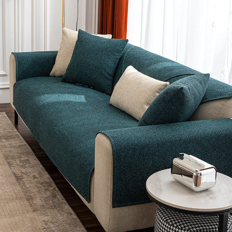 Waschbare Baumwoll-Leinen Rutschfeste Sofa/Couch-Hülle