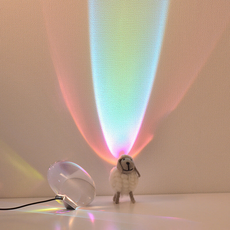 Garduru LED Tischlampe | Kreativer Kristallprojektor | Angel Eye Design | Farbwechsel + Fernbedienung