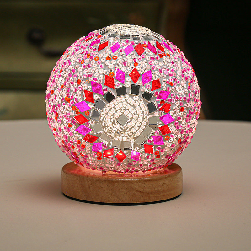 Mosaik Tischlampe Dimmbar Elegantes Design für Wohn- und Büroschmuck