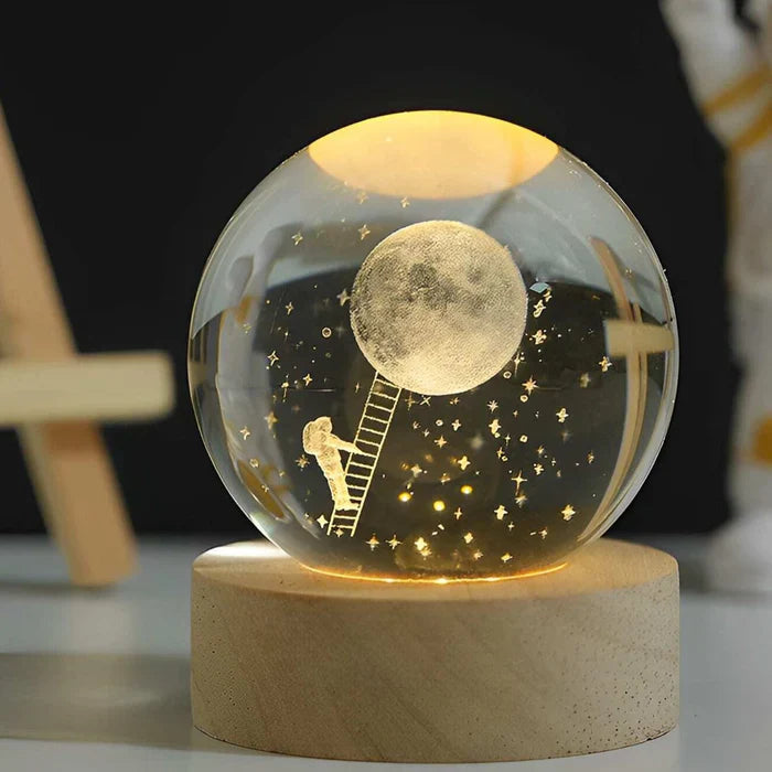Leuchtende Mond Kristallkugel