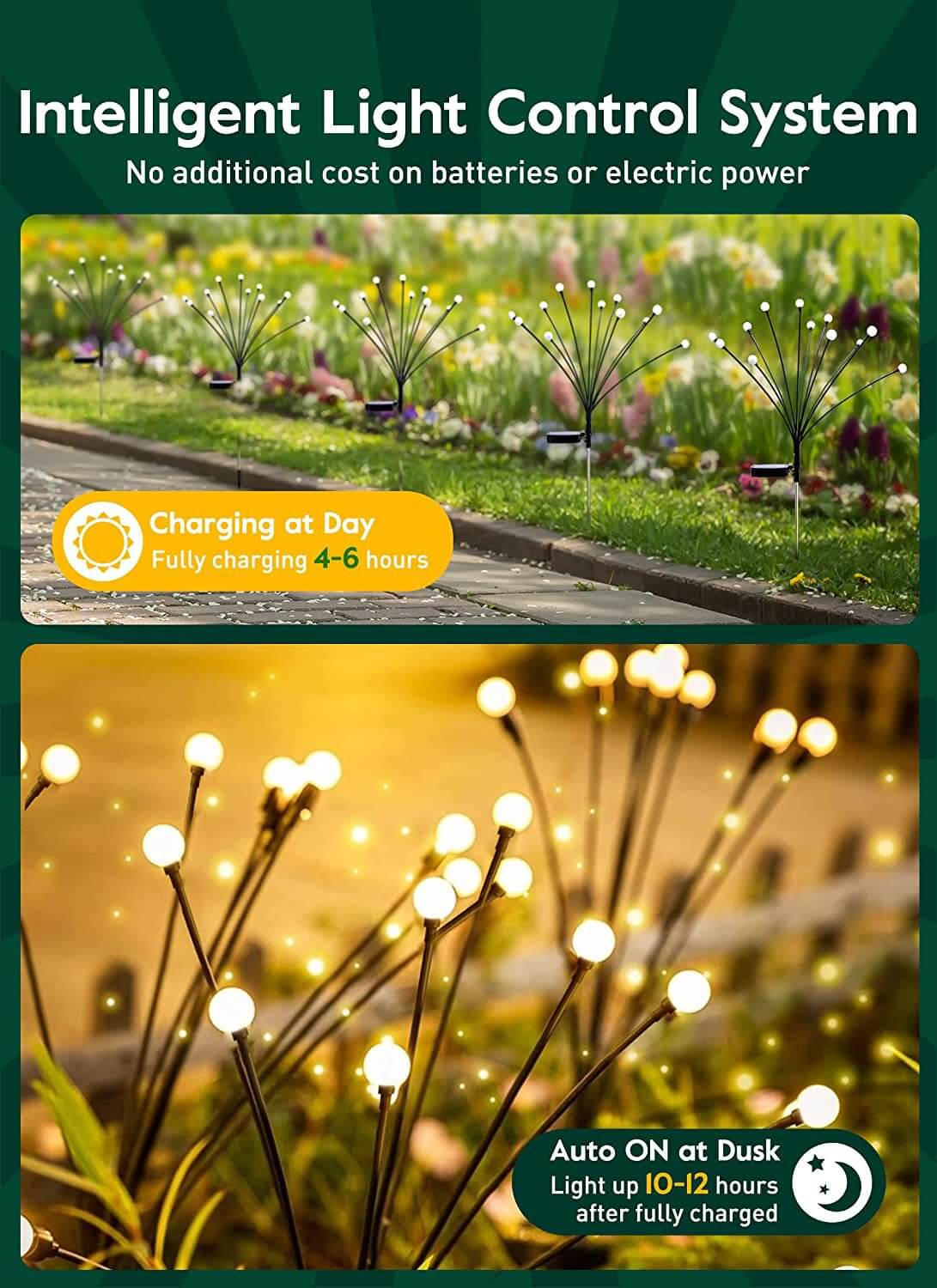 Garduru Firefly Solar LED Außenleuchte | Wasserdichte Rasenbeleuchtung | Dekorative Solar Lampe