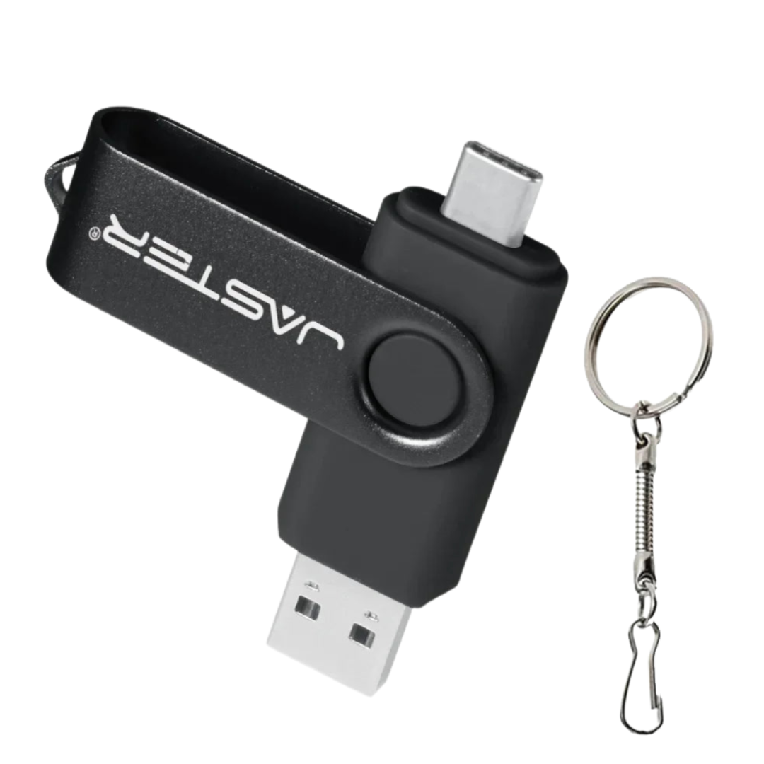 TYPE-C USB Flash-Laufwerk 128GB - Echte Kapazität Pen Drive mit kostenlosem Schlüsselanhänger