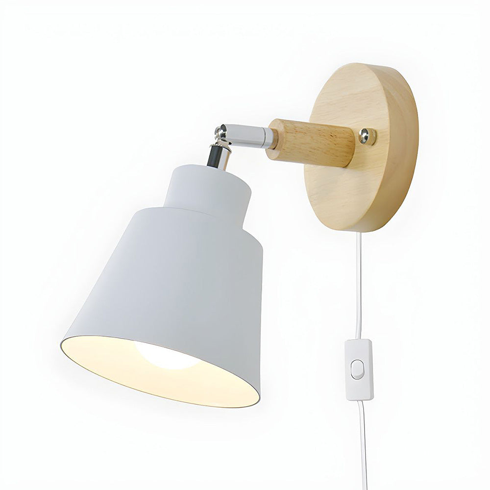 Wandleuchte mit Holzakzent für das Schlafzimmer