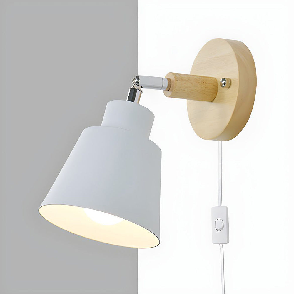Wandleuchte mit Holzakzent für das Schlafzimmer