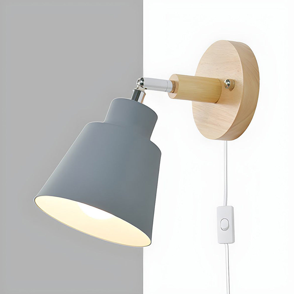 Wandleuchte mit Holzakzent für das Schlafzimmer