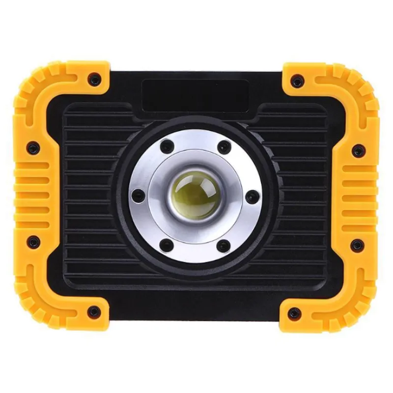 Wiederaufladbare LED Baustellenstrahler – Tragbare Arbeitsleuchte mit USB und Robuster Hülle