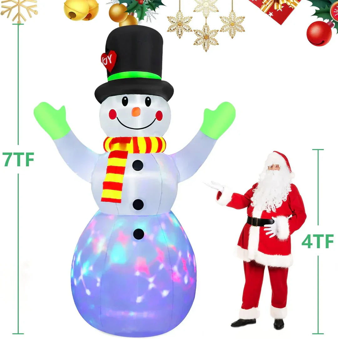 Leuchtender aufblasbarer Schneemann (213 cm)