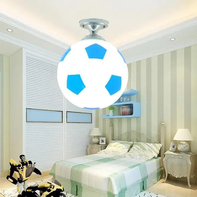 Garduru – Fußball-Deckenleuchte für Kinderzimmer mit dimmbarer LED & bruchsicherer Glaskugel