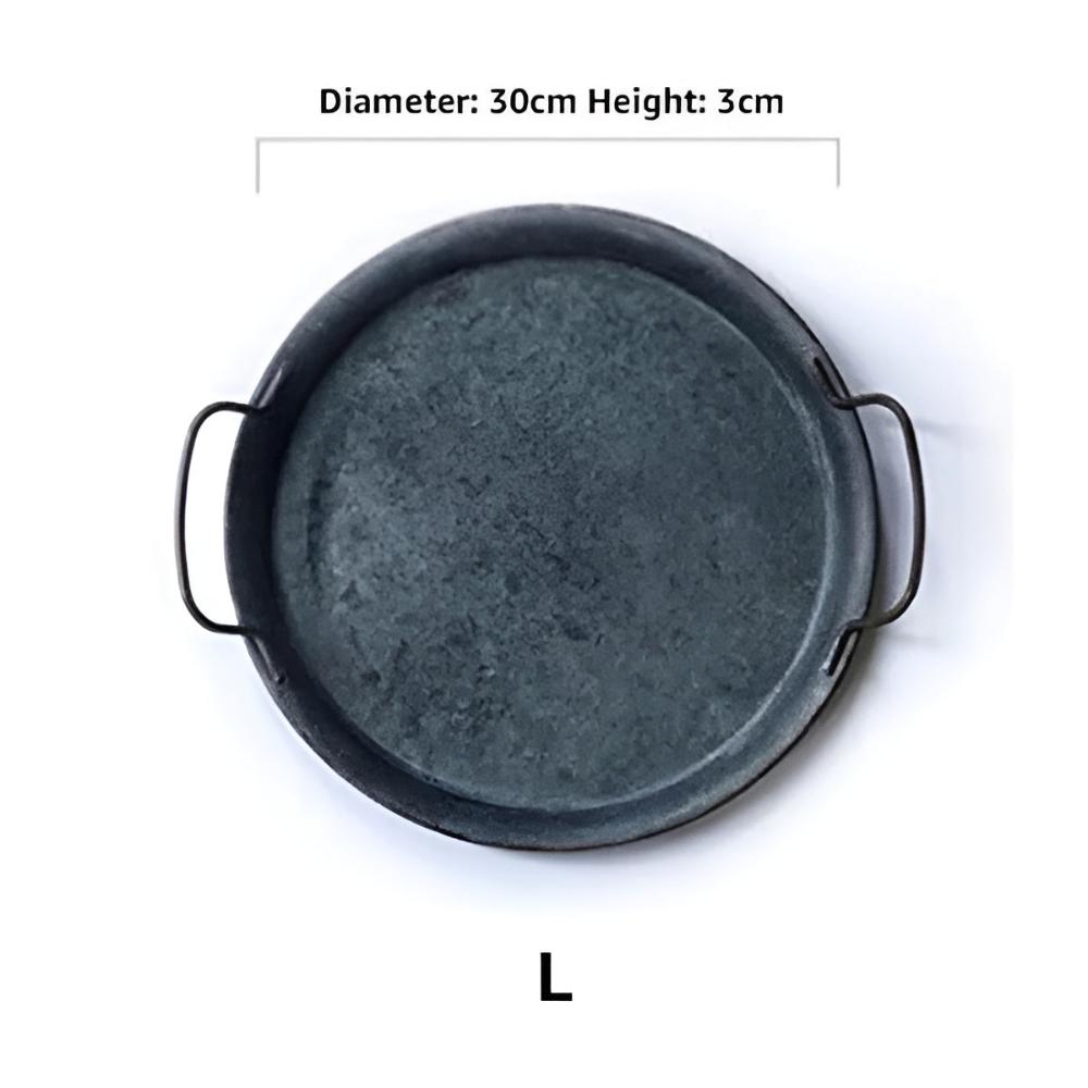 Retro Runde Metall Abendessen Serviertabletts