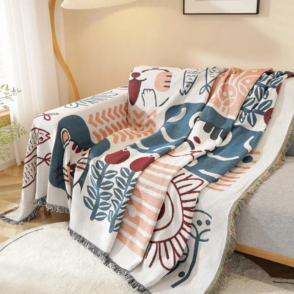 Tassel Tide Wendbare Sofaauflage