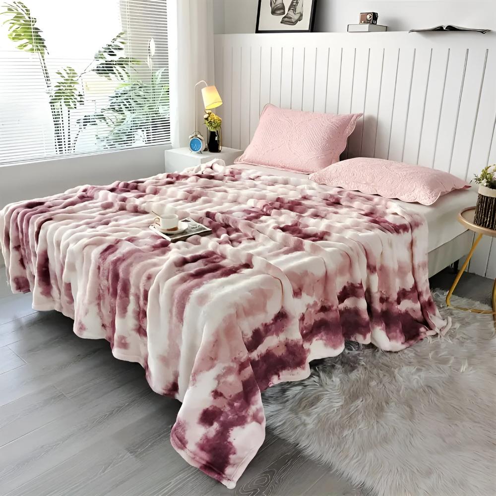 Ripple Tie-Dye Kunstfell Decke