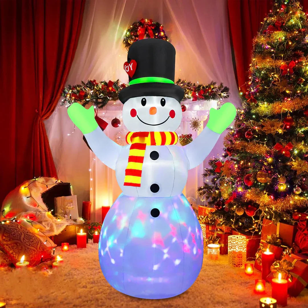 Leuchtender aufblasbarer Schneemann (213 cm)