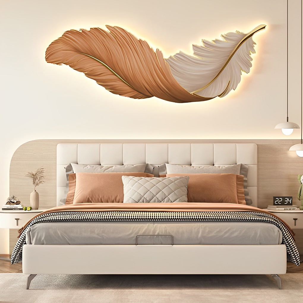 Wandkunst Licht Moderne Feder LED Wandleuchte