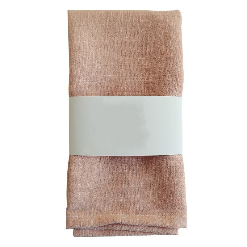 Minimalistische Schlichte Farb Baumwoll-Leinen Servietten - Set von 4