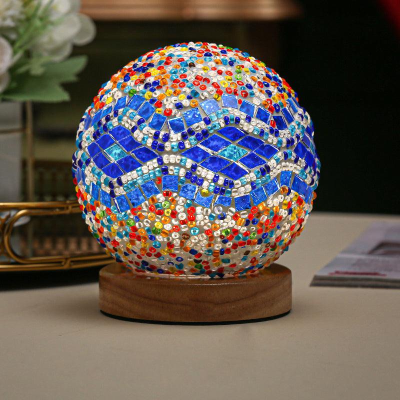 Mosaik Tischlampe Dimmbar Elegantes Design für Wohn- und Büroschmuck