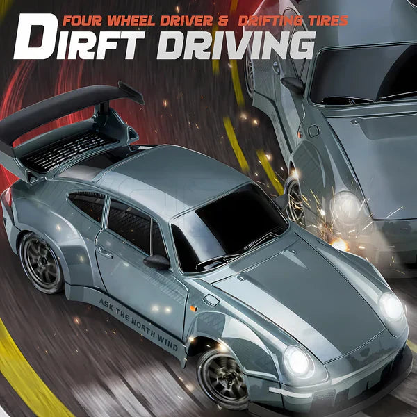 Luxora Retro Drift Master – 4WD RC Auto mit LED-Lichtern