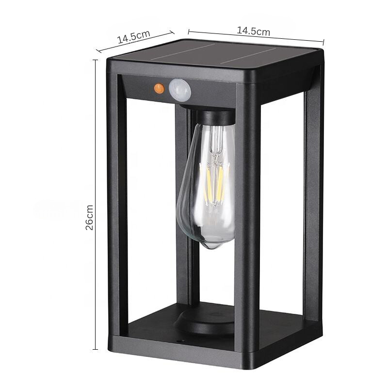 Solar Säulenlampe – LED Außenlampe mit Bewegungsmelder