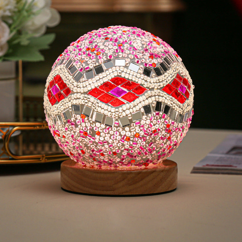 Mosaik Tischlampe Dimmbar Elegantes Design für Wohn- und Büroschmuck