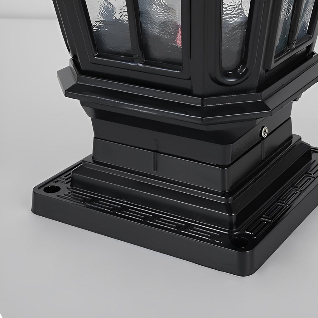 Outdoor Solar LED Schwarze Gartenpfostenlampe