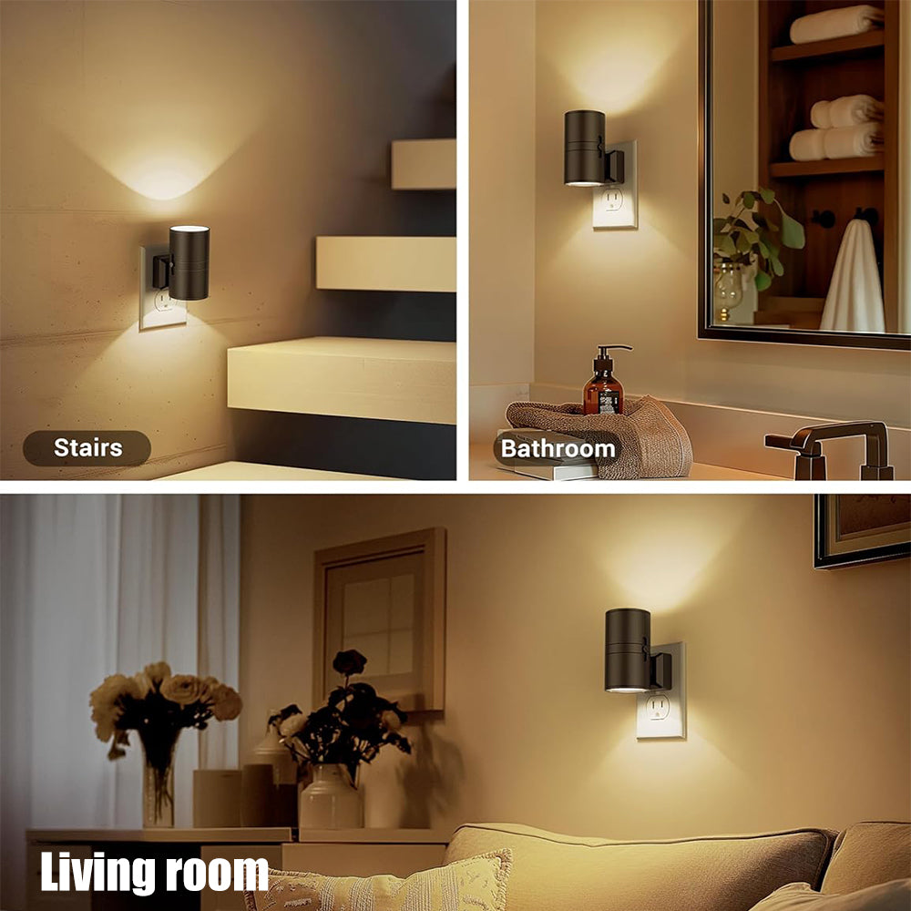 Garduru LED Wandleuchte – Elegante Plug-In-Beleuchtung mit Automatik- und Dauerbetrieb