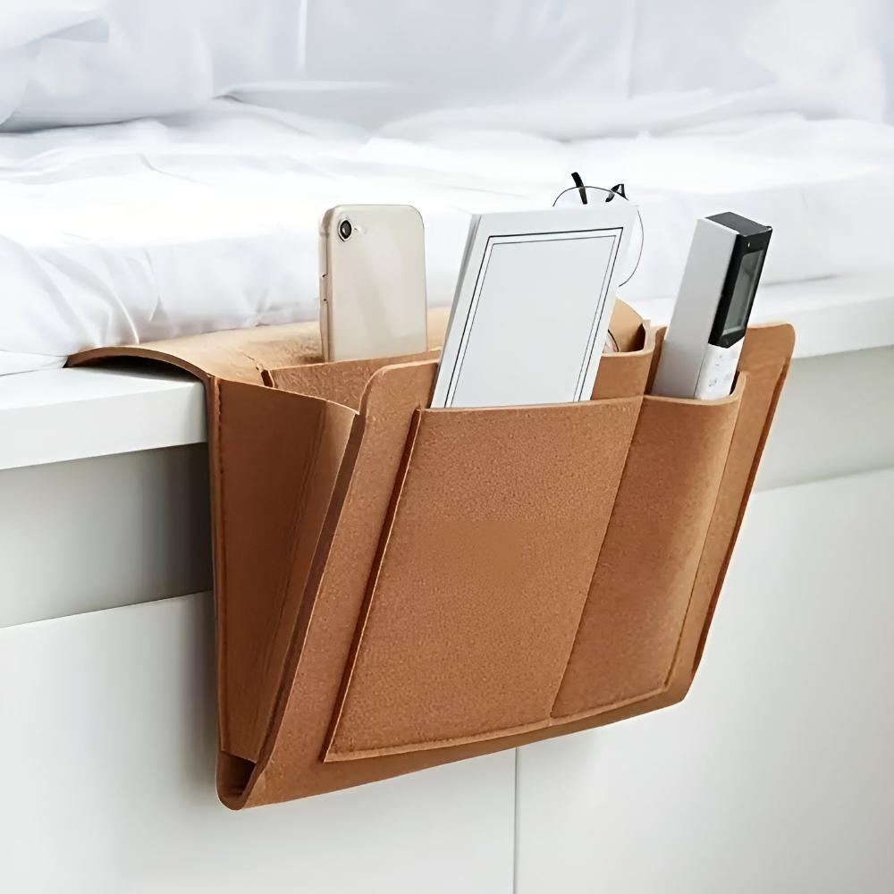 Multifunktionaler Filz Nachttisch Organizer – Platzsparende Aufbewahrungslösung für Schlafzimmer und Büro