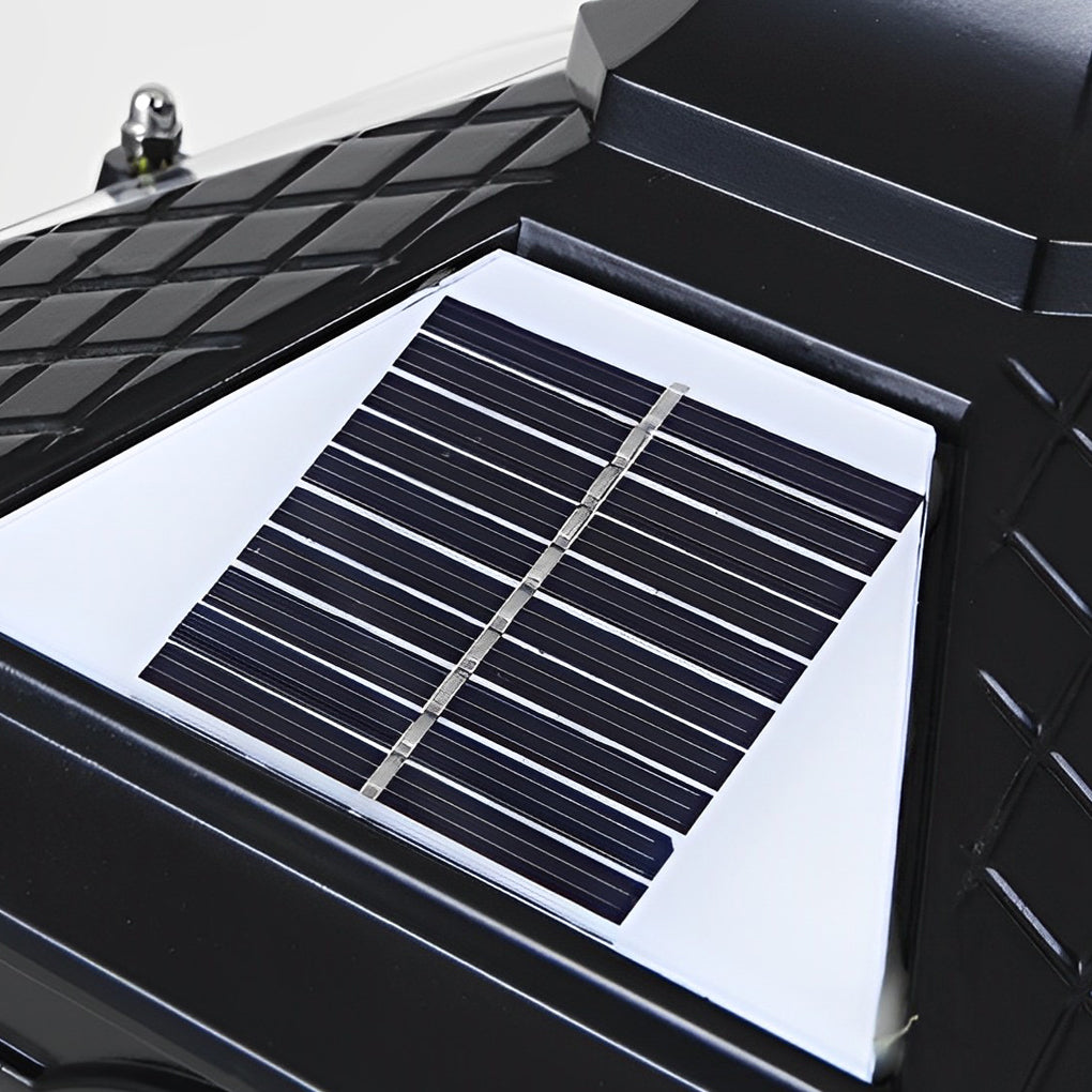 Outdoor Solar LED Schwarze Gartenpfostenlampe