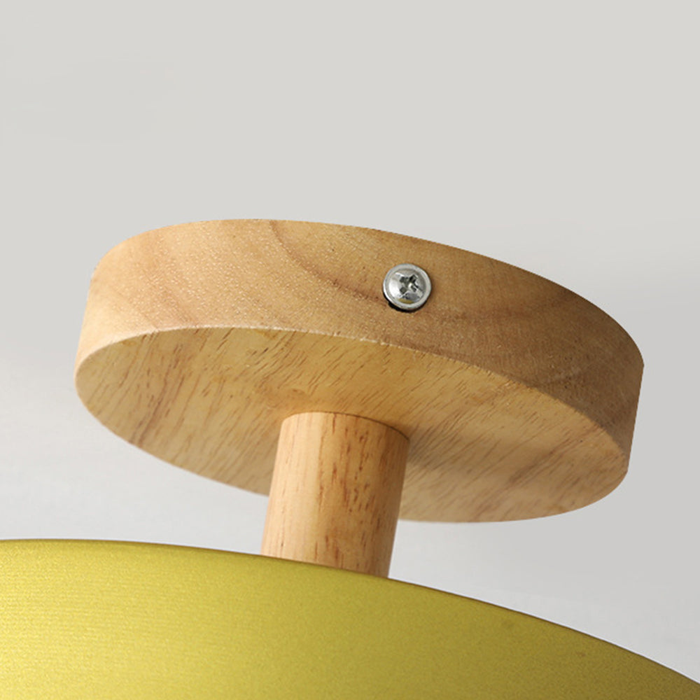 Moderne Holz LED Deckenleuchte