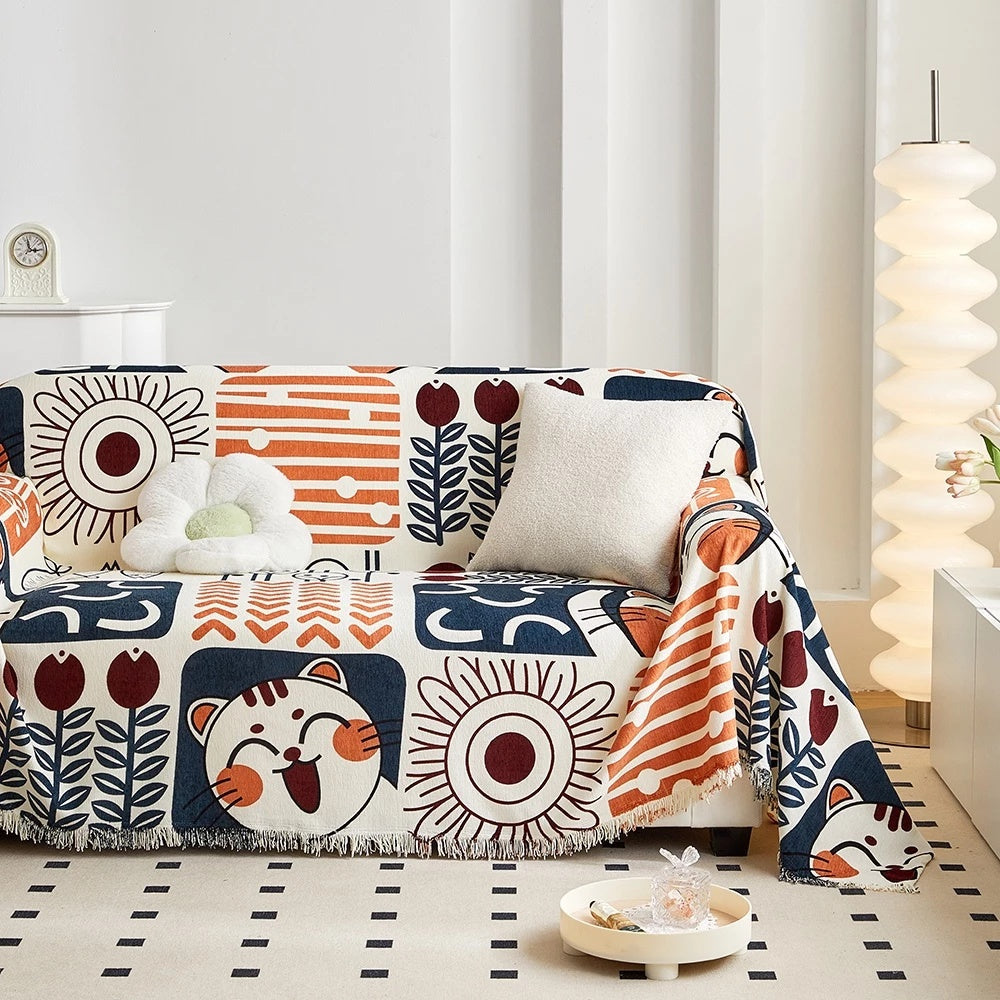 Tassel Tide Wendbare Sofaauflage