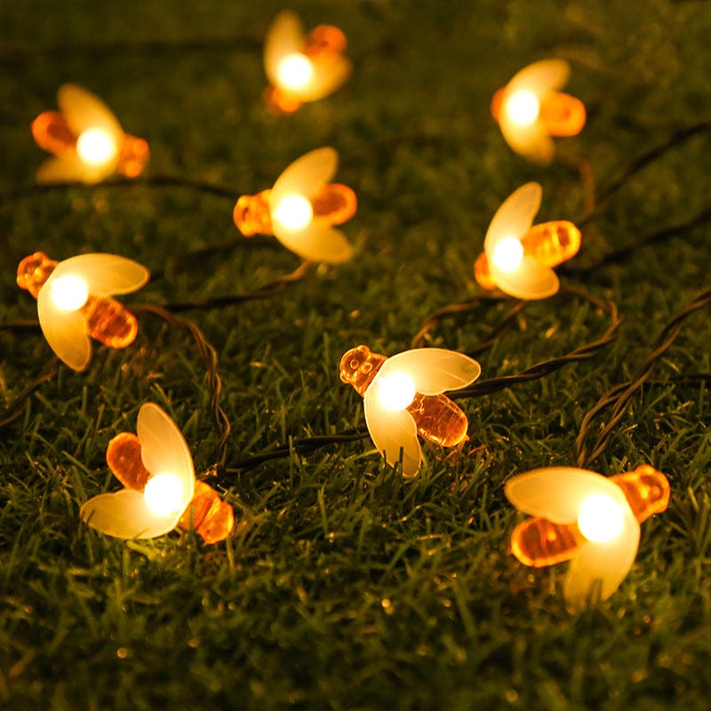 LED Outdoor Solar Lampe Lichterkette Feen Feiertags Weihnachten Party Girlande Solar Garten Wasserdicht Beleuchtung Biene