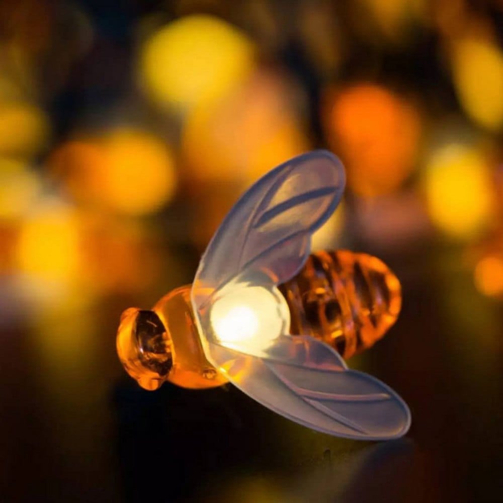 LED Outdoor Solar Lampe Lichterkette Feen Feiertags Weihnachten Party Girlande Solar Garten Wasserdicht Beleuchtung Biene