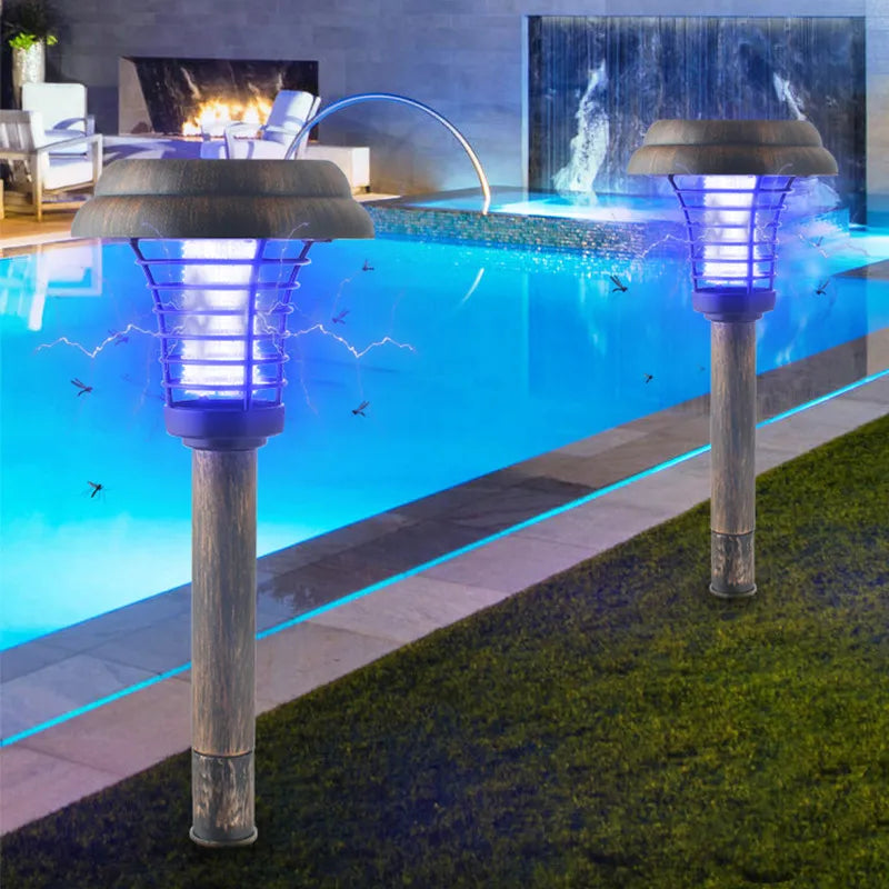 Solar Gartenleuchte mit Insektenvertreiber - LED Outdoor Lampe für Terrasse & Garten