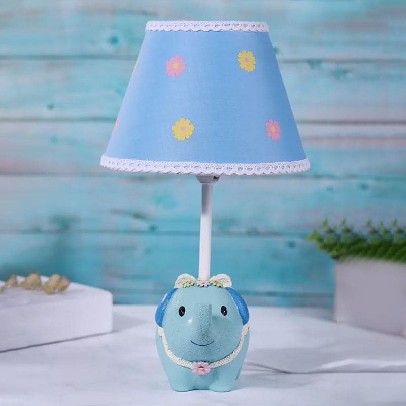 Dekorative elefantenförmige Tischlampe aus hochwertiger Keramik mit LED-Beleuchtung