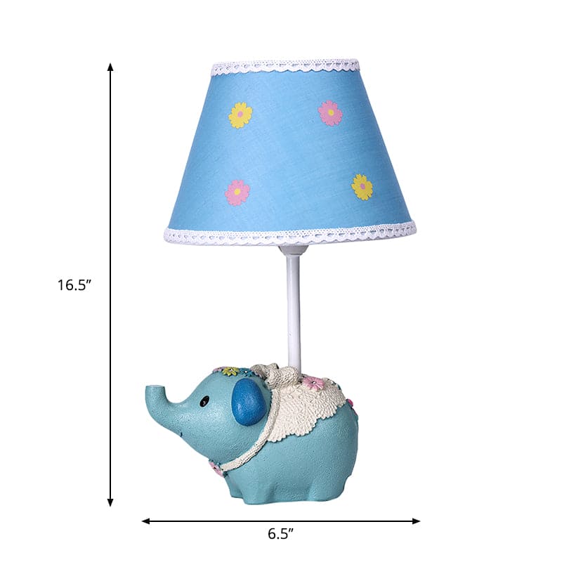 Dekorative elefantenförmige Tischlampe aus hochwertiger Keramik mit LED-Beleuchtung