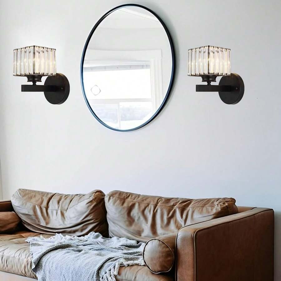 Kristallglas-Wandleuchte mit modernem Armdesign