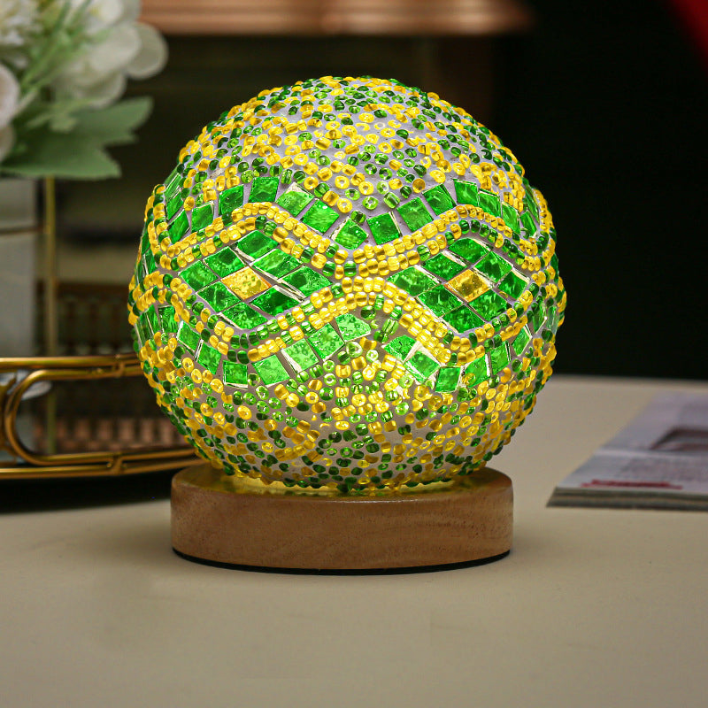 Mosaik Tischlampe Dimmbar Elegantes Design für Wohn- und Büroschmuck