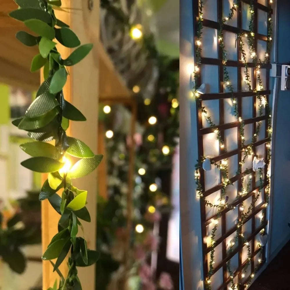 LED Lichterkette mit Efeu-Ranken – Dekorative Lichterkette für Innen und Außen