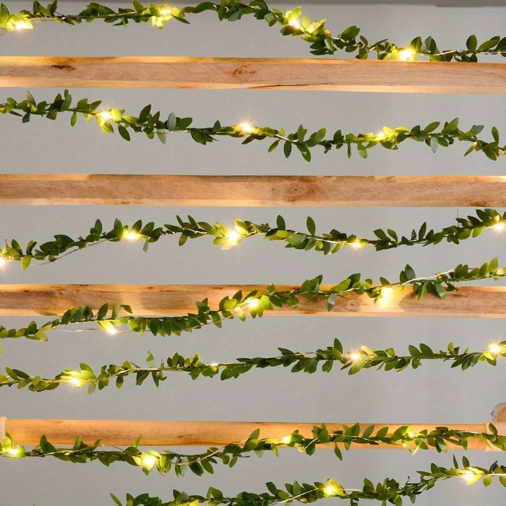 LED Lichterkette mit Efeu-Ranken – Dekorative Lichterkette für Innen und Außen