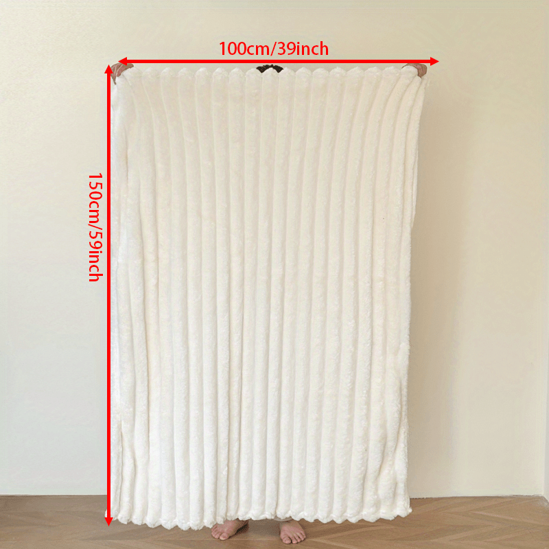 Gemütliche Gestreifte Flanell-Decke - Weich, Warm & Leicht für Sofa, Bett, Büro und Reisen - Vielseitiges Ganzjahresgeschenk