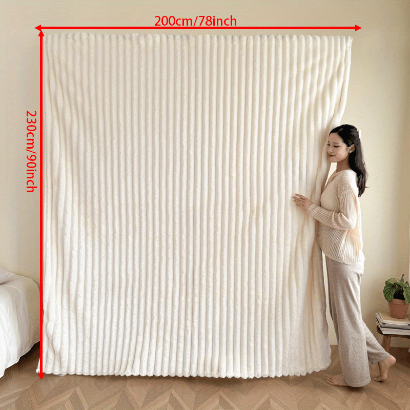 Gemütliche Gestreifte Flanell-Decke - Weich, Warm & Leicht für Sofa, Bett, Büro und Reisen - Vielseitiges Ganzjahresgeschenk