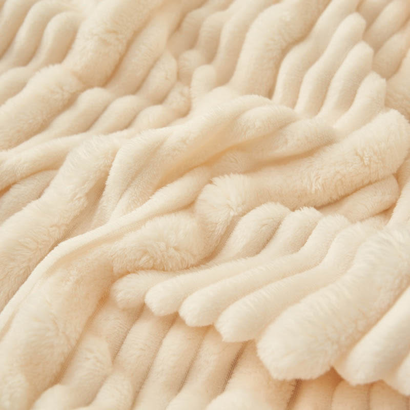 Weiche Fleece Kuscheldecke in Einfarbig