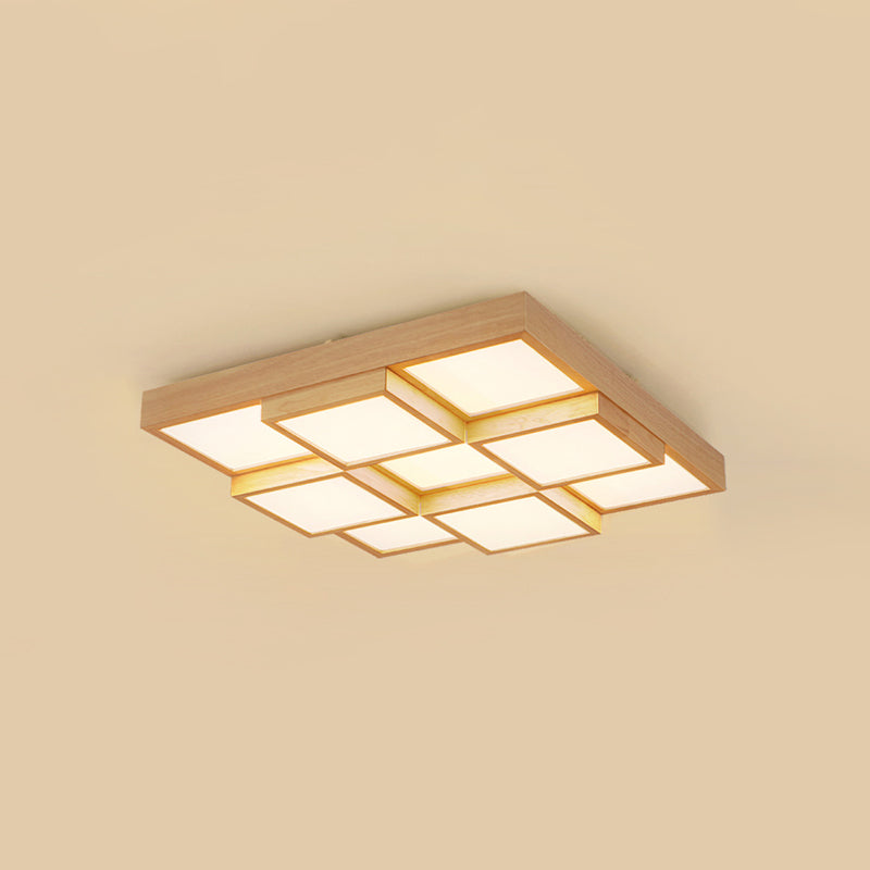 Natürliche Holz-LED-Deckenlampe