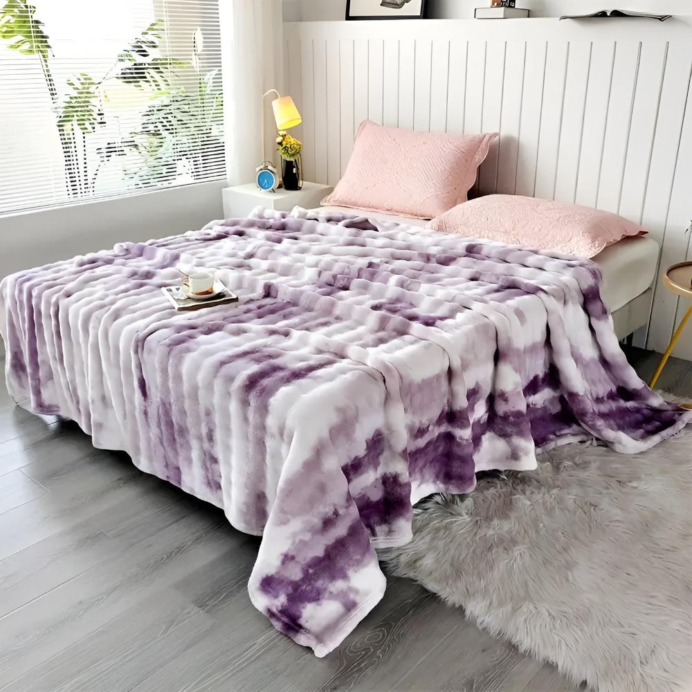 Ripple Tie-Dye Kunstfell Decke