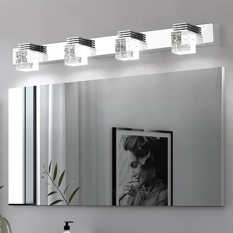 Moderne LED Wandleuchte Kristall Wandlampe Spiegel Dekor Beleuchtungseinrichtung