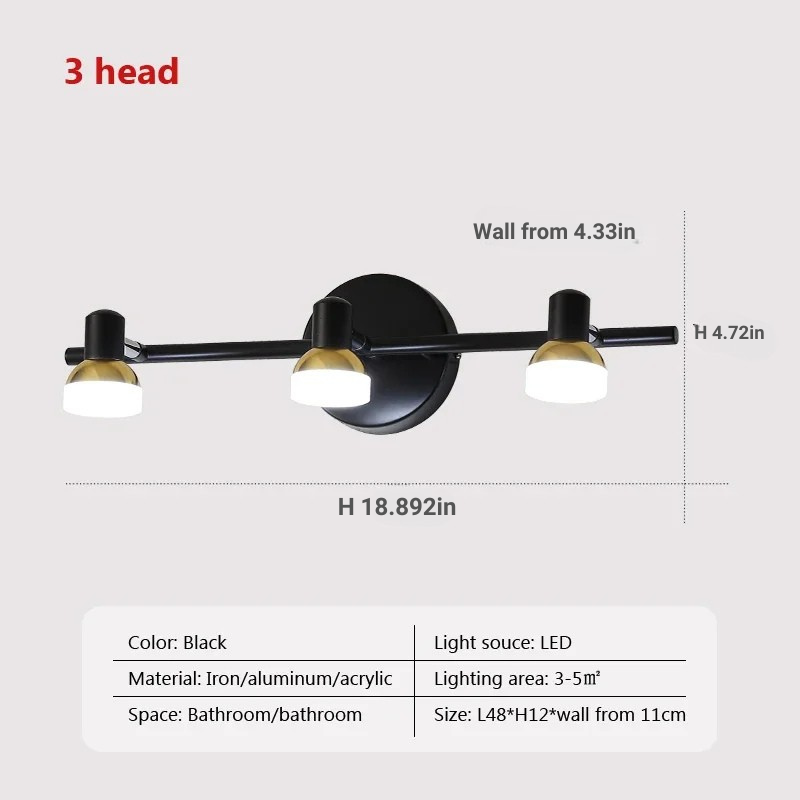 Wandleuchten Rotierbare LED Wandleuchten Vintage Köpfe Beleuchtungseinrichtung