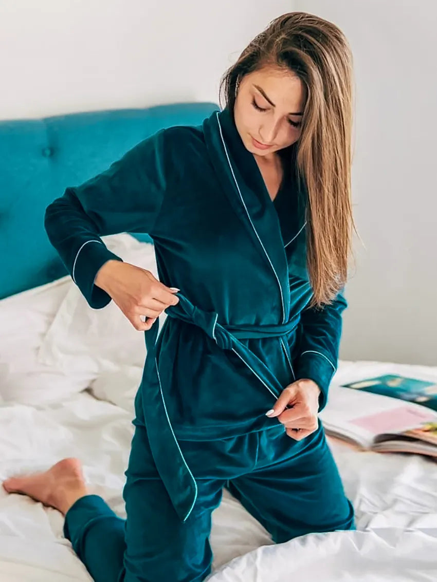 Luxuriöses Samt Pyjama-Set