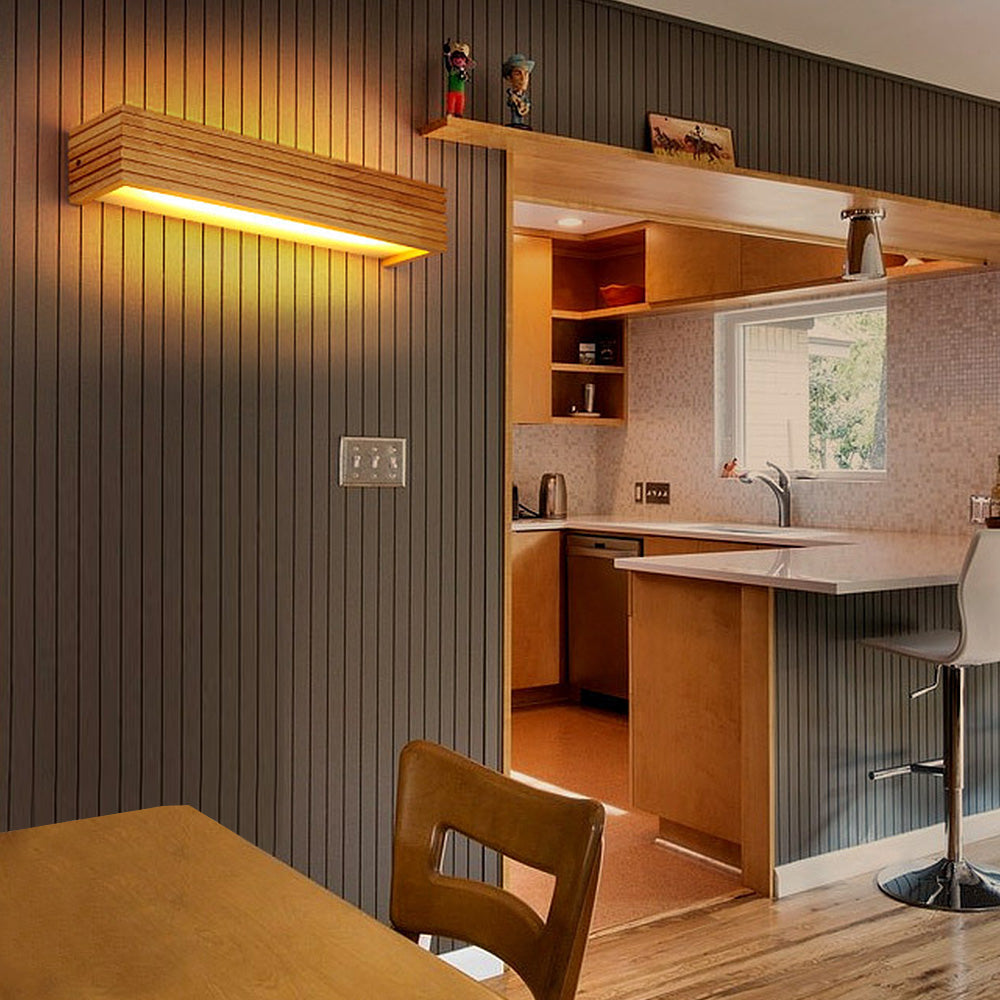 Wandleuchte Modern Holz LED Leuchte