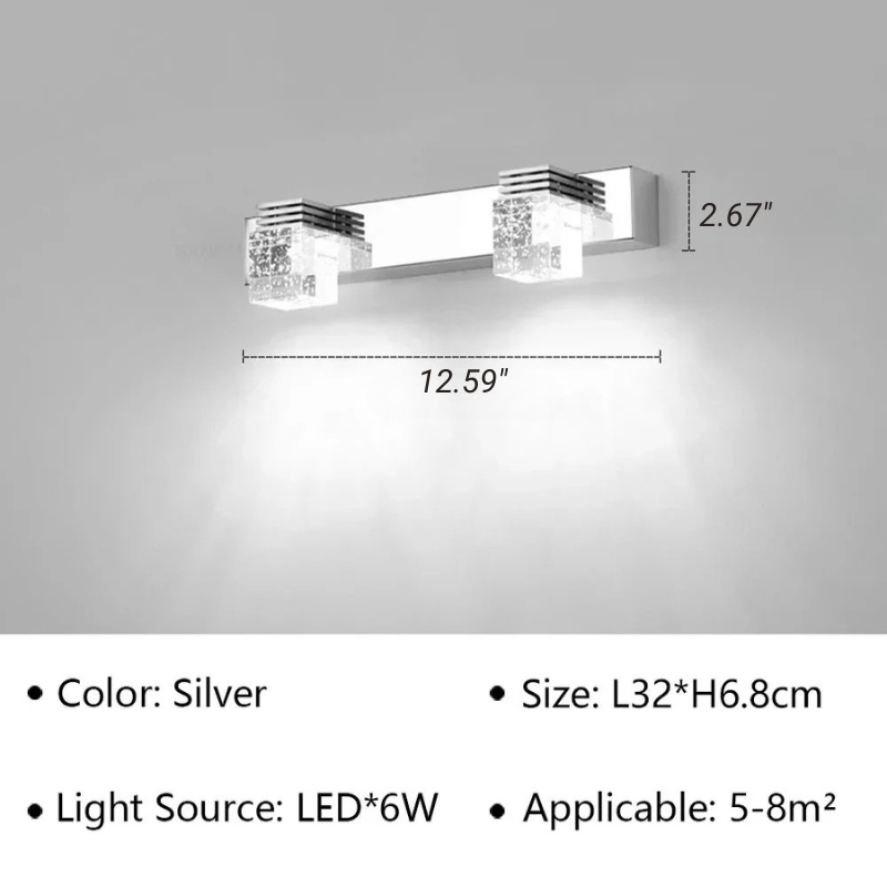 Moderne LED Wandleuchte Kristall Wandlampe Spiegel Dekor Beleuchtungseinrichtung