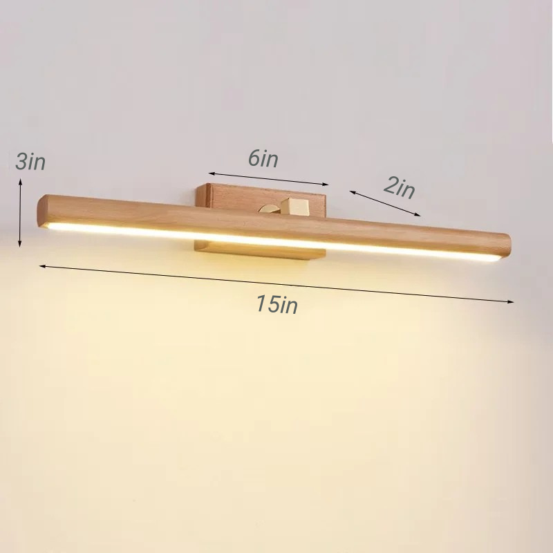 Massivholz-Schrankspiegel LED Wandleuchte Badezimmer Wandleuchtenarmatur